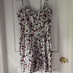 Adorable skull mini dress